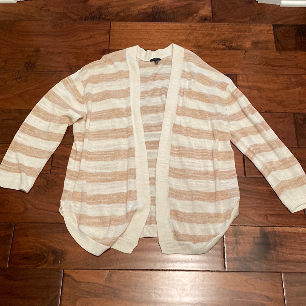 Talbots long striped cardigan